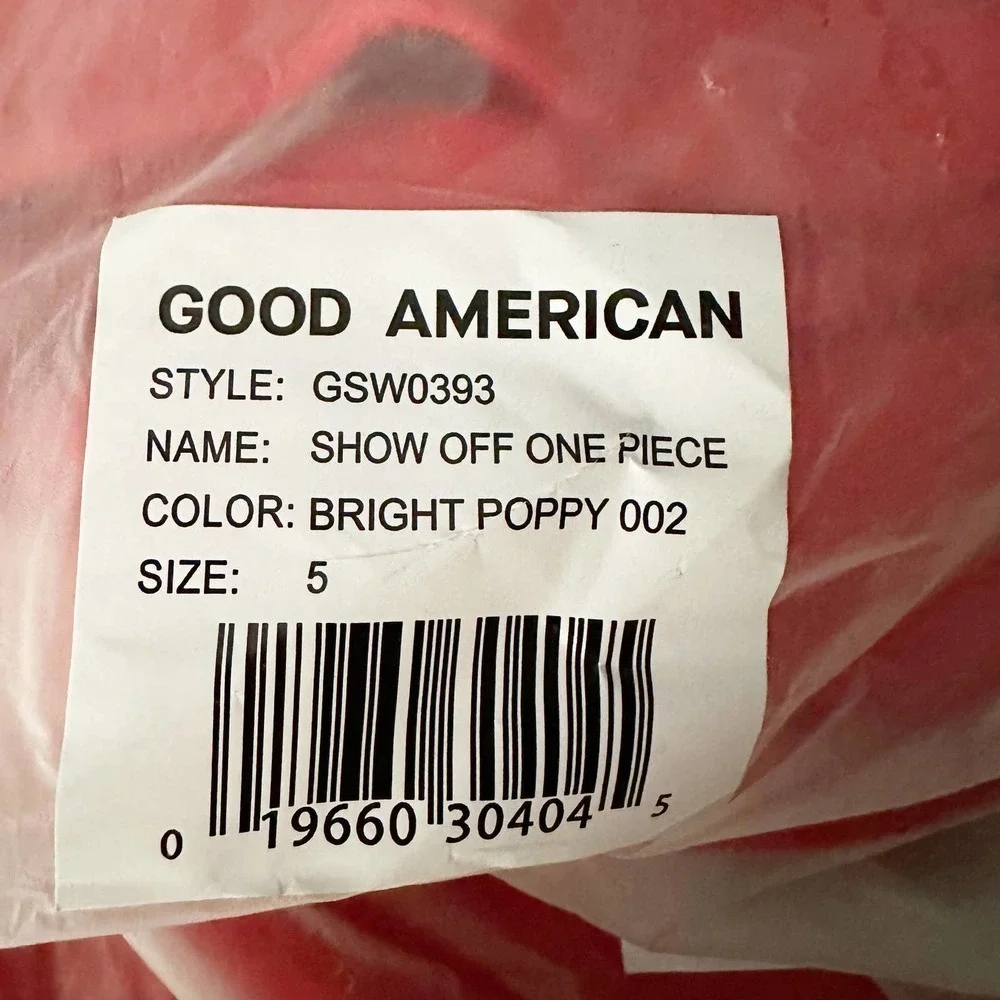 Good American Show Off One Piece Swimsuit Bright Poppy